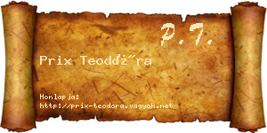Prix Teodóra névjegykártya